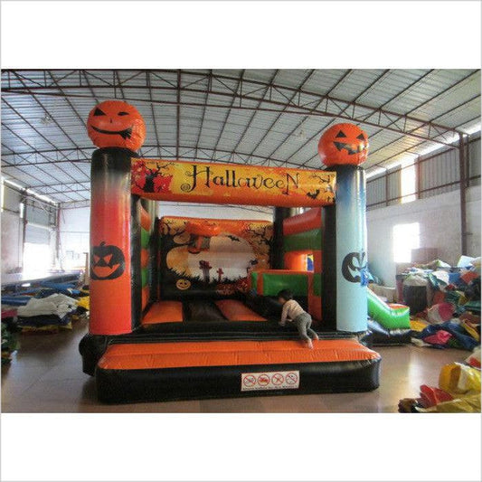 Inflatable Halloween Pumpkin Theme Minnie Mouse Jumping Castle Inflatable Halloween Bouncer - Inflatable-Zone