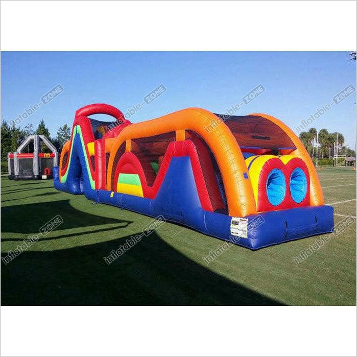 Inflatable Bouncy Castle Assault Course , Warrior Dash Blow Up Obstacle Course