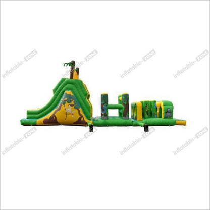 Funny Jungle Race Inflatable Obstacle Course Silk Printing Forv Amusement Park