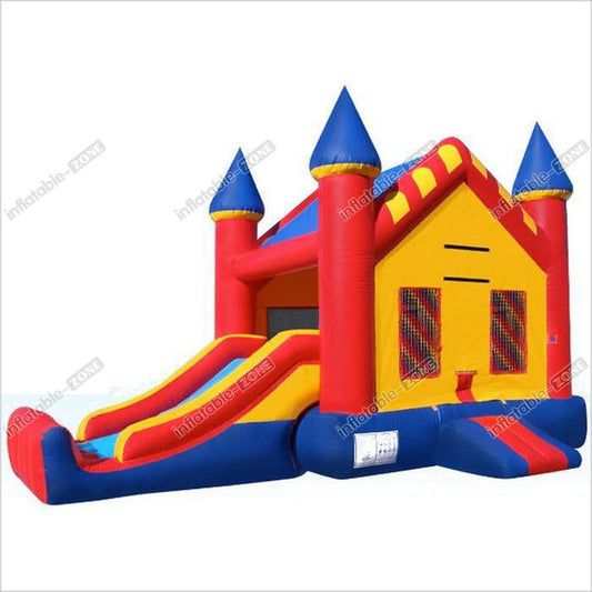 Full Size Inflatable Bouncer Combo Big Jumpy House Silk Printing Enviroment - Friendly