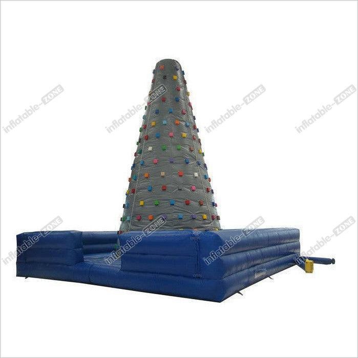 Small Grey Inflatable Rock Climbing Wall Mountain Climbing 0.55MM PVC Tarpaulin