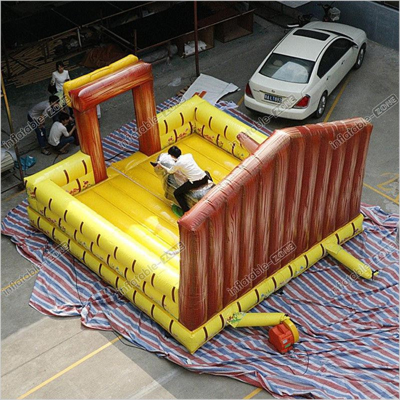 Funny Mini Indoor Inflatable Mechanical Pulling Rodeo Bull PVC For Children Interactive Sport Backyard Game