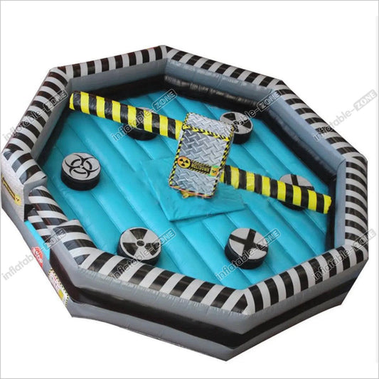New Inflatable Toxic Meltdown Wipeout Eliminator Inflatable Wipeout Bouncer Game Sweeper for Adults - Inflatable-Zone