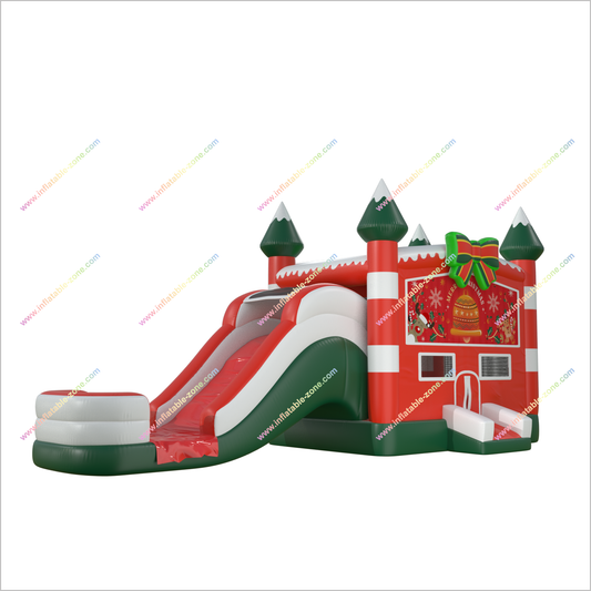 Merry Christmas Gift Inflatable Bounce House With Water Slide Combo Park Playground Equipment Bouncy Castle Slide Pool - Inflatable-Zone