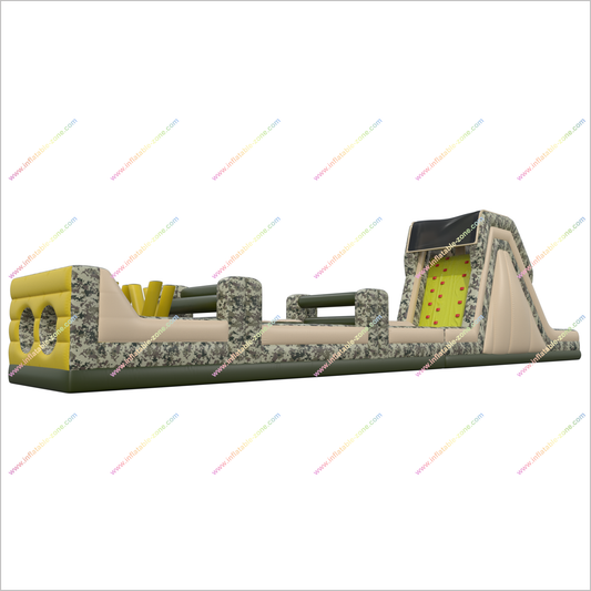 Army Inflatable Assault Course Inflatable Obstacle Race Commercial Inflatable Obstacle Course With Slide - Inflatable-Zone