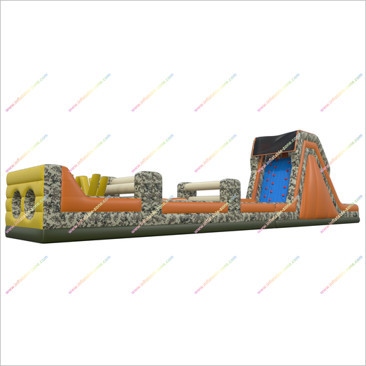 Slip N Slide Obstacle Course Inflatable Camo Obstacle Course Assault Course Inflatable Hire Near Me - Inflatable-Zone