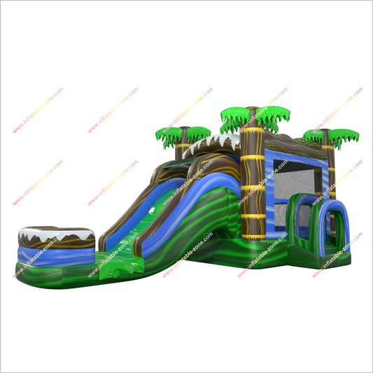 Jungle Bounce House Splash Combo Jumpers Near Me Bouncy Castle And Slide Mini Inflatable Pool - Inflatable-Zone
