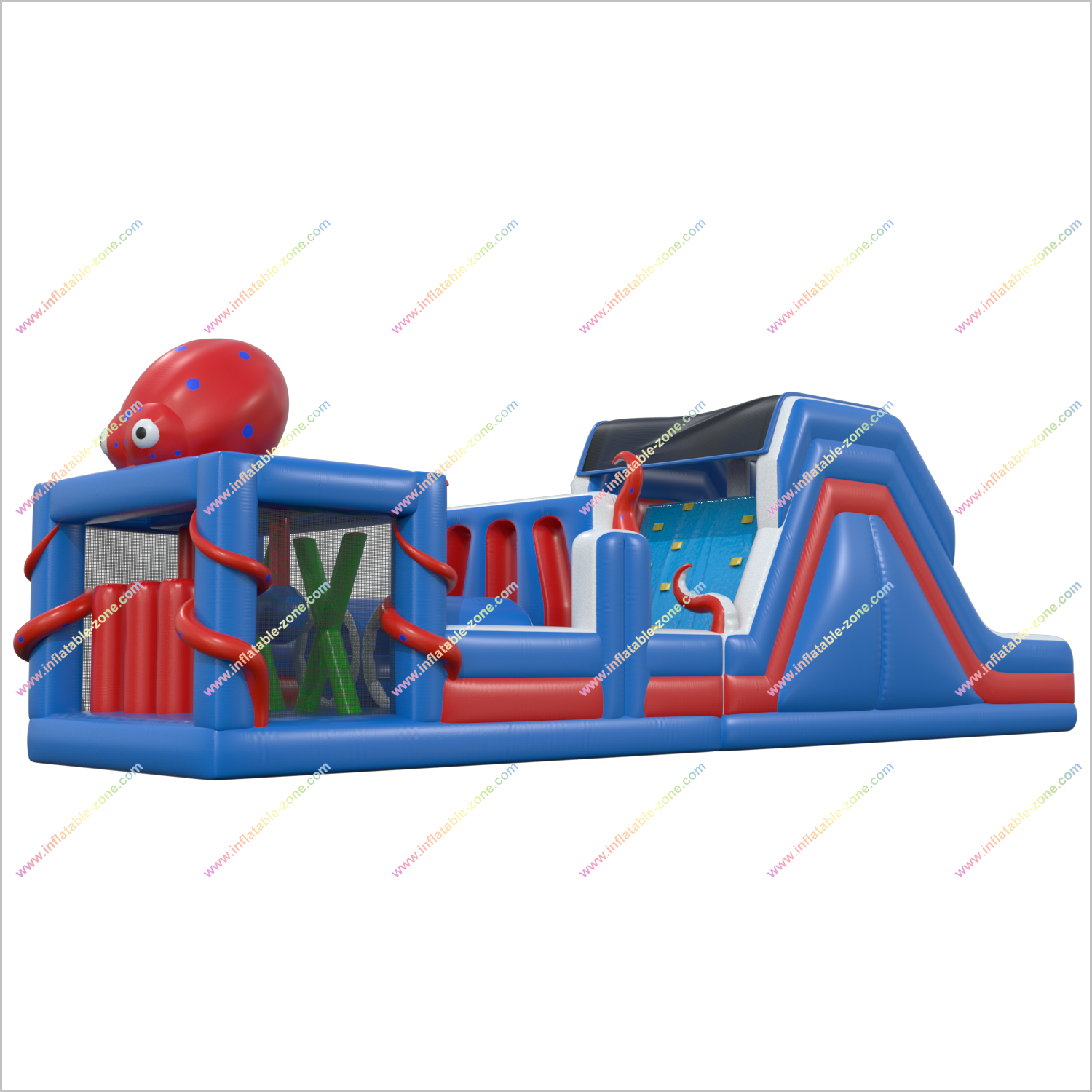 Octopus Inflatable Obstacle Course Outside Fun Challenges To Play With Friends Rent Blow Up Obstacle Course - Inflatable-Zone