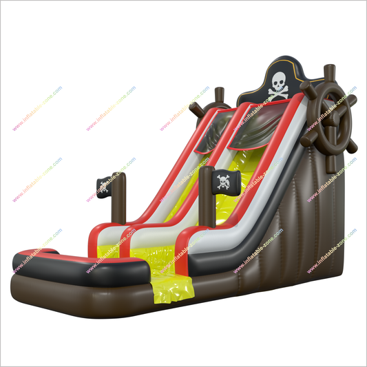 Inflatable Pirate Water Slide Fun Time Entertainment Inflatable Slide Water Pool Blow Up Rentals Near Me - Inflatable-Zone