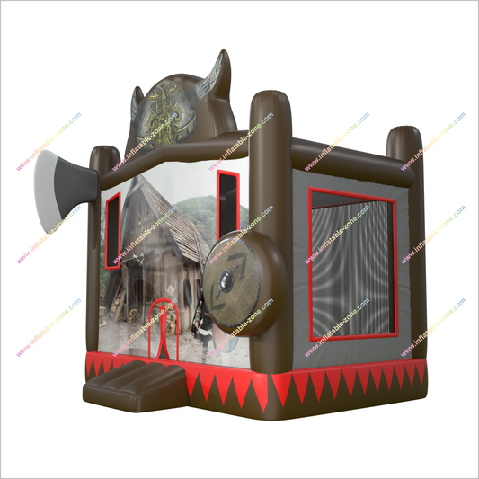 Axe And Shield Inflatable Castle Bounce House Outdoor Soft Play Jumpy House Rental Near Me Adventure Party - Inflatable-Zone