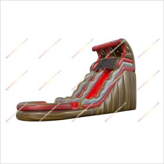 Best Commercial Bounce Inflatable Wave Water Slide Jumper Liquid Hot Magma Water Slide With Pool - Inflatable-Zone