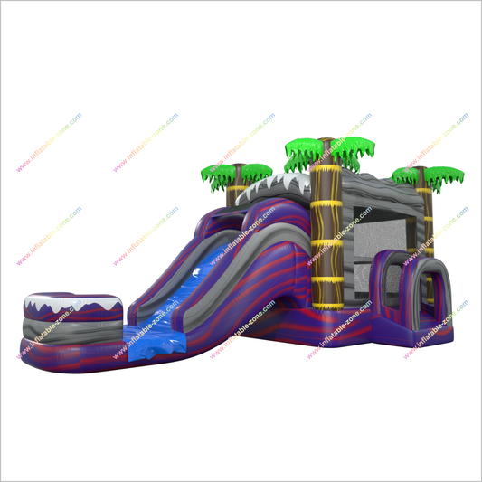 Wet And Dry Combo Inflatable Big Water Slide Bounce House Commercial Jumping Castle For Sale - Inflatable-Zone