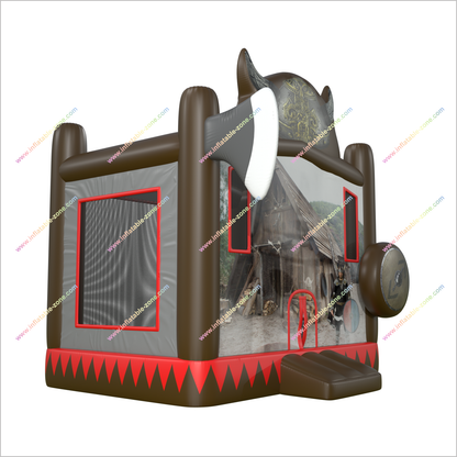 Axe And Shield Inflatable Castle Bounce House Outdoor Soft Play Jumpy House Rental Near Me Adventure Party - Inflatable-Zone