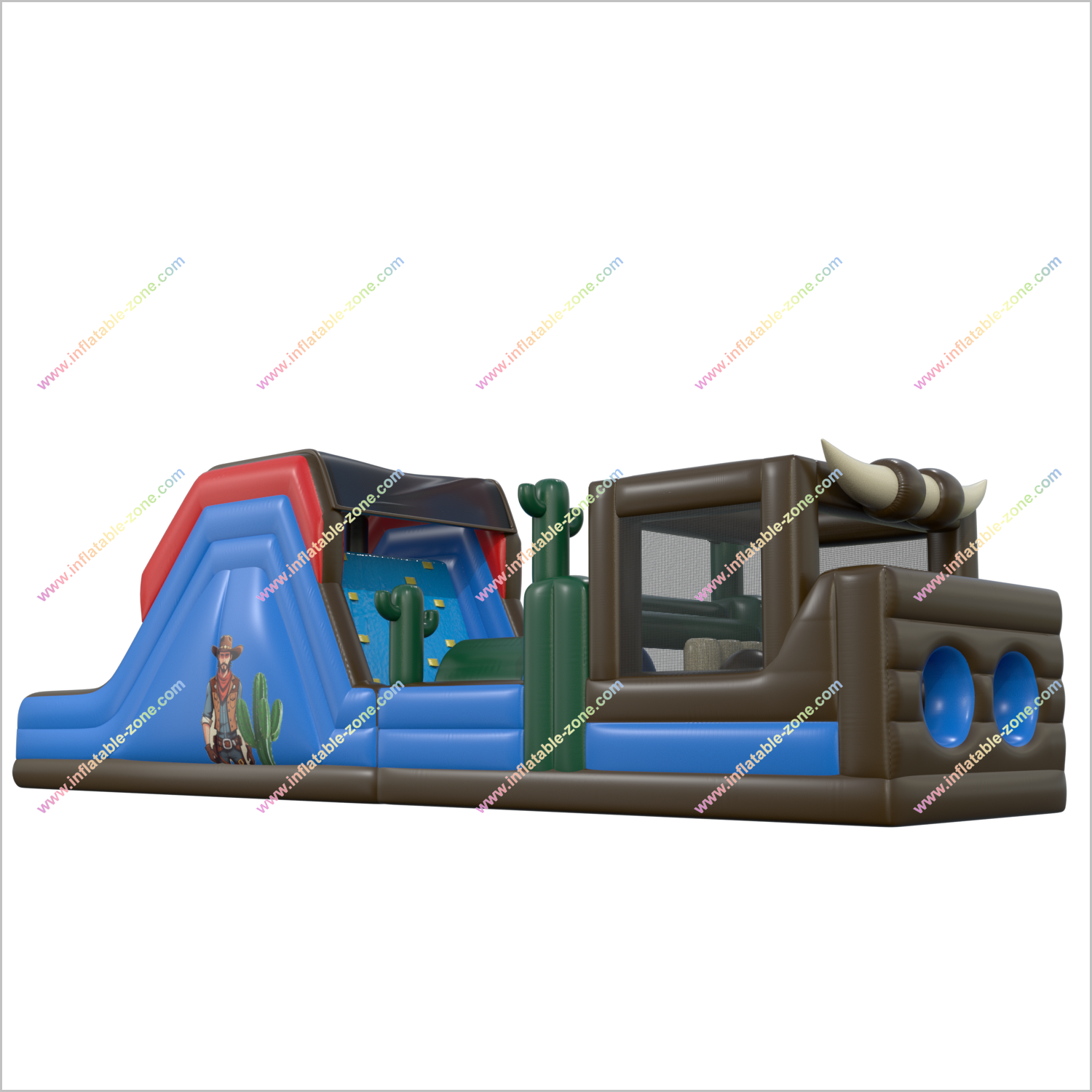 Big Inflatable Obstacle Course Game For Outdoor Inflatable Race Obstacle Course Bounce House Rental - Inflatable-Zone