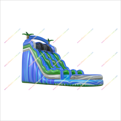 Inflatable Dual Water Slide Commercial Playground Equipment Near Me Water Moon Bounce Inflatable Water Slide Into Pool - Inflatable-Zone