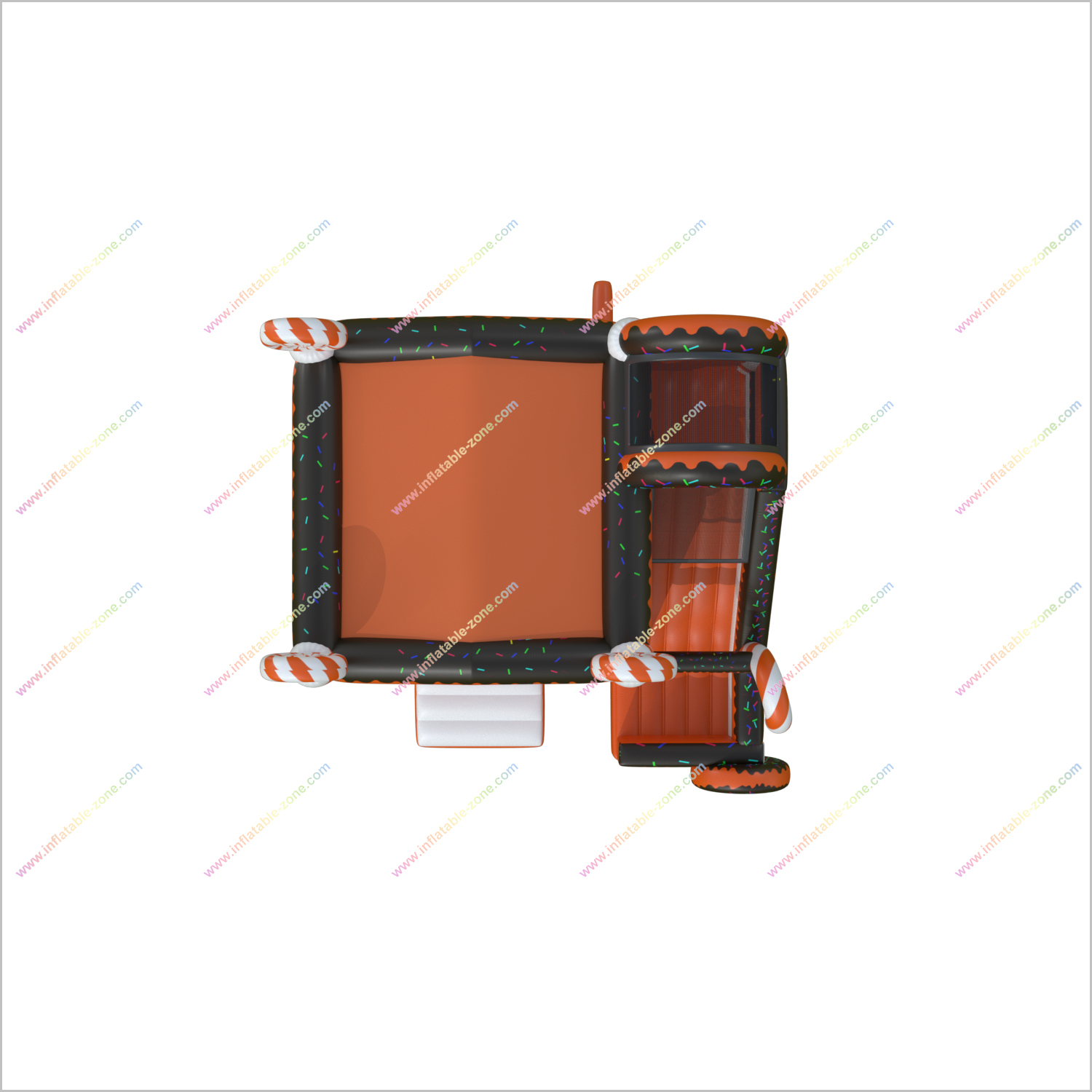Candy Themed Party Inflatable Castle Slide Jumping Area Bounce House With A Slide Combo Inflatable Bouncers - Inflatable-Zone