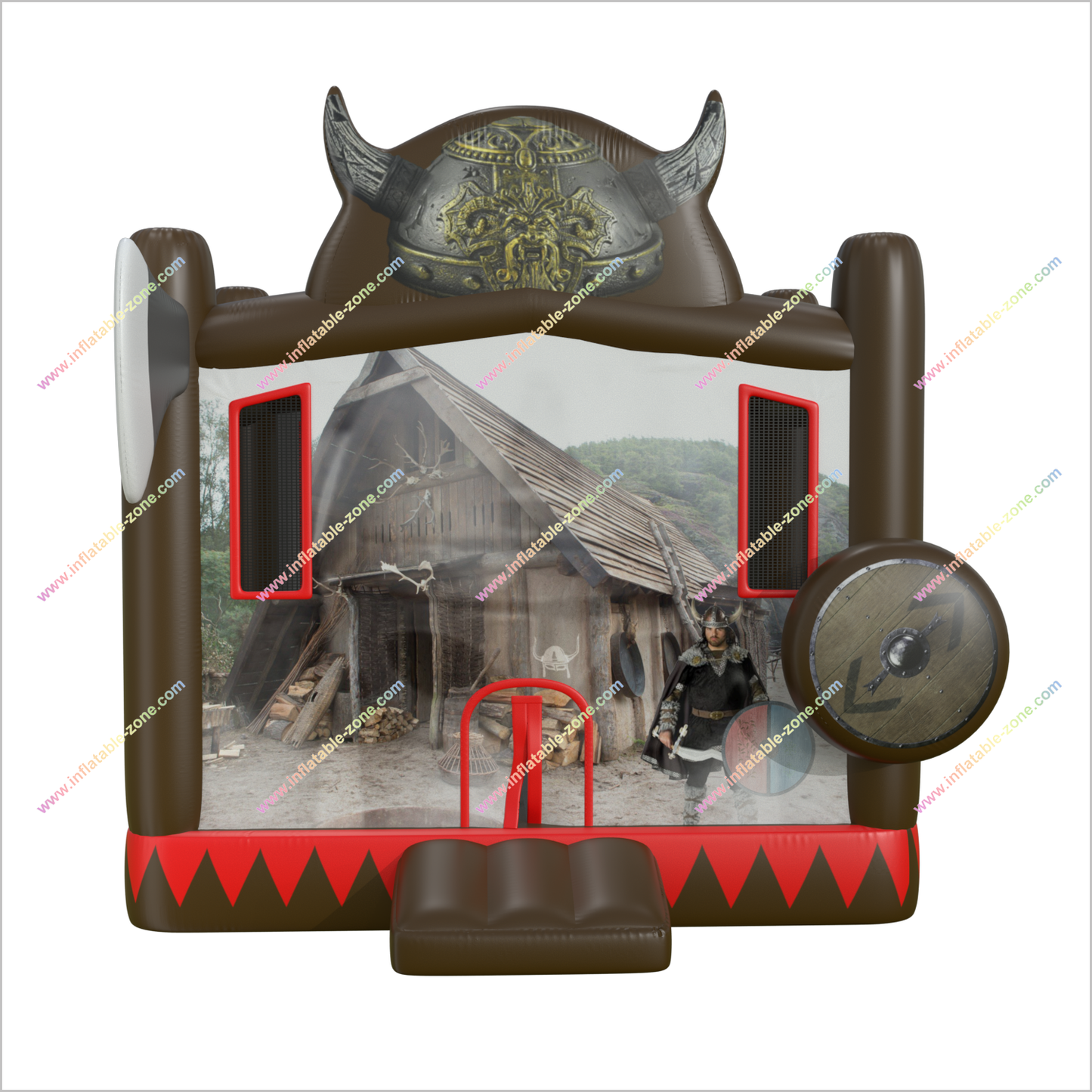 Axe And Shield Inflatable Castle Bounce House Outdoor Soft Play Jumpy House Rental Near Me Adventure Party - Inflatable-Zone