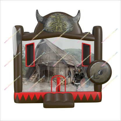 Axe And Shield Inflatable Castle Bounce House Outdoor Soft Play Jumpy House Rental Near Me Adventure Party - Inflatable-Zone