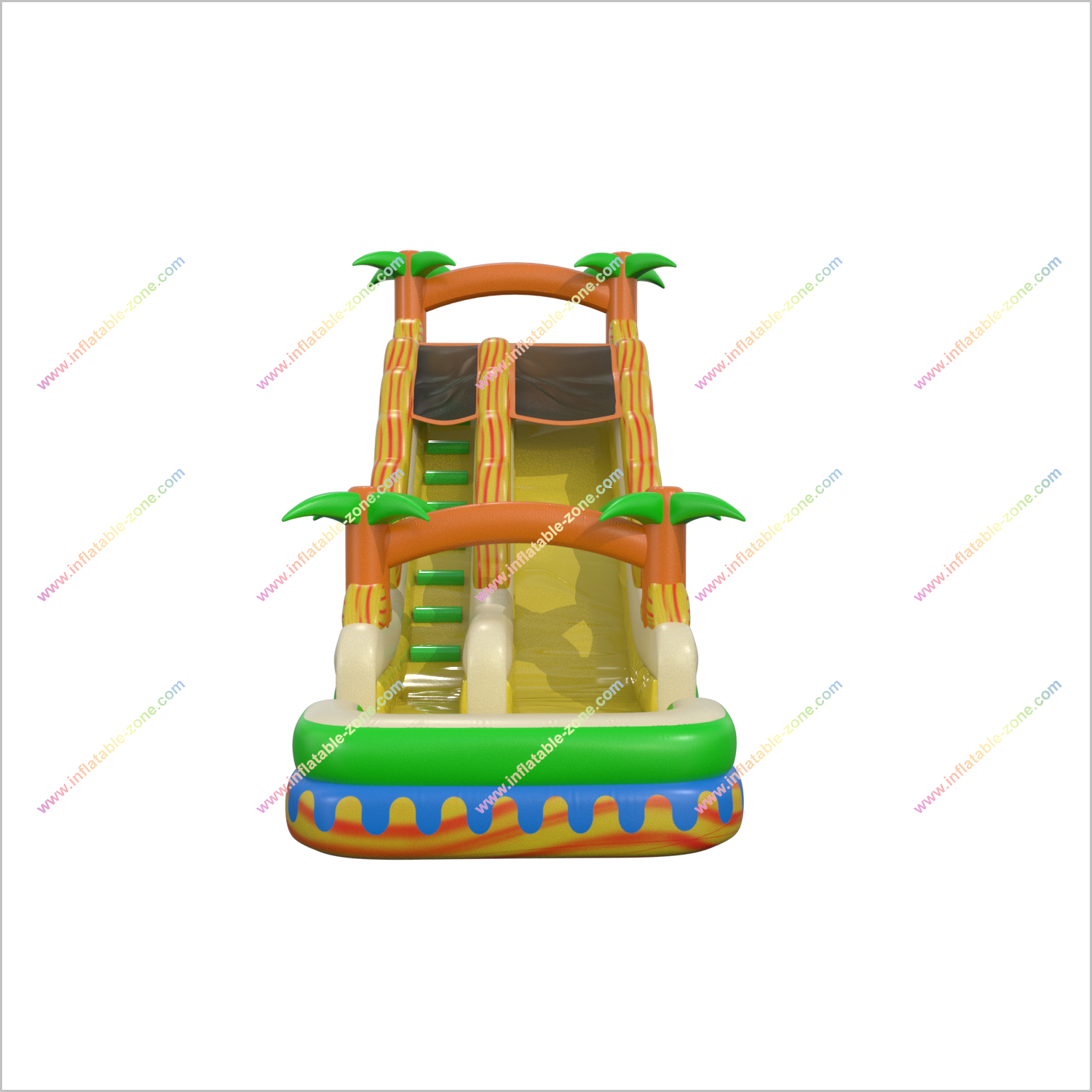 Inflatable Water Slide Rental Giant Blow Up Slide Sunny Fun Water Slide Bouncy Castle Pool - Inflatable-Zone