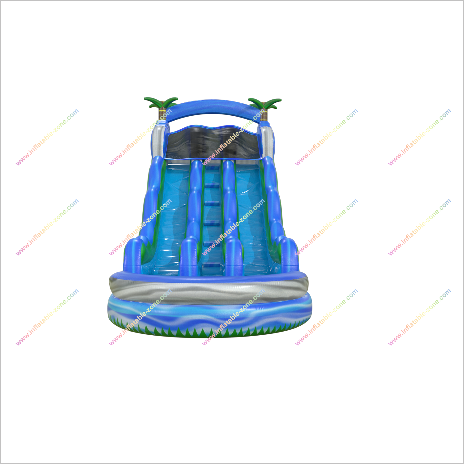 Inflatable Dual Water Slide Commercial Playground Equipment Near Me Water Moon Bounce Inflatable Water Slide Into Pool - Inflatable-Zone