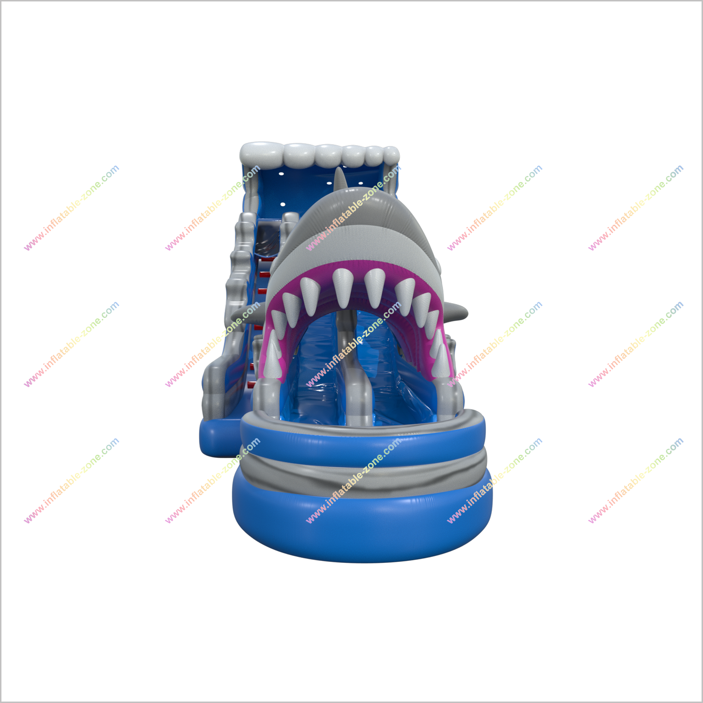 Blow Up Shark Water Slide Inflatable Splash Pool Waterslide Large Slip And Slide Inflatable Play Center - Inflatable-Zone