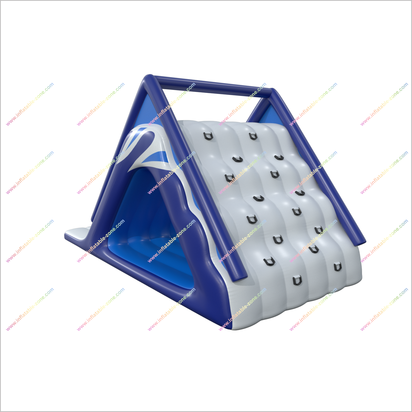 Rave Water Trampoline Slide Inflatable Water Floating Island Floating Water Slides With Climbing Wall - Inflatable-Zone