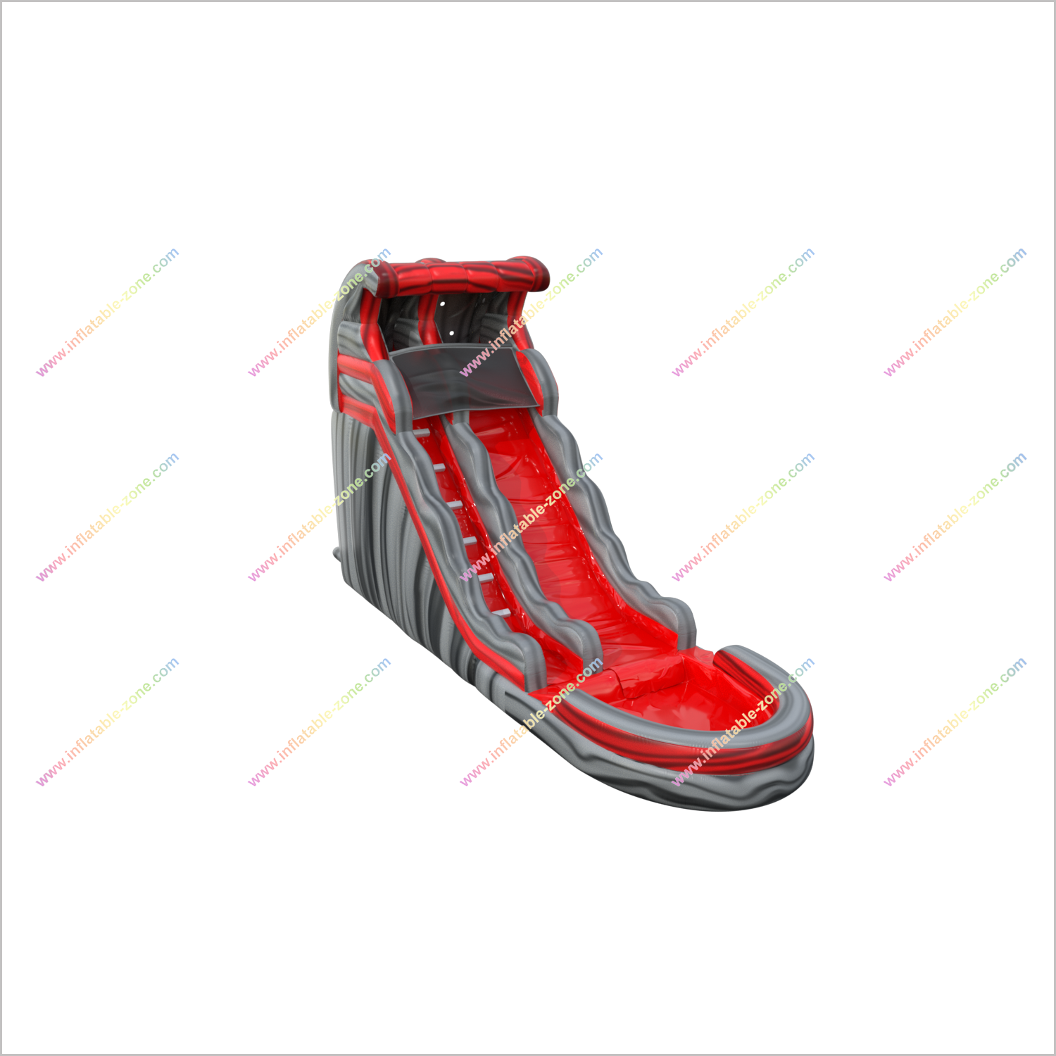 Rocky Marble Single Lane Waterslide Birthday Party Sunny And Fun Inflatable Water Slide With Splash Pool - Inflatable-Zone