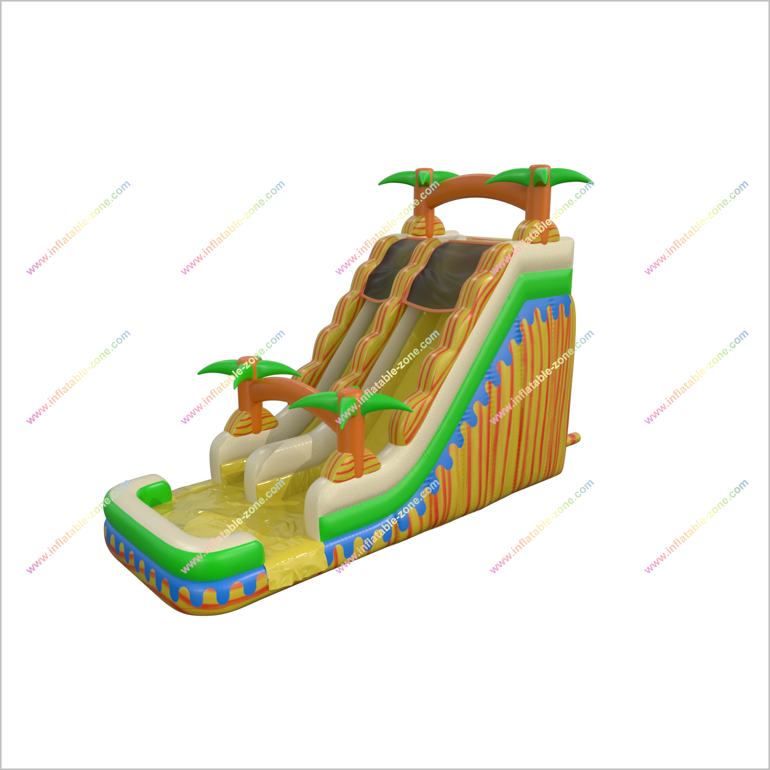 Inflatable Water Slide Rental Giant Blow Up Slide Sunny Fun Water Slide Bouncy Castle Pool - Inflatable-Zone