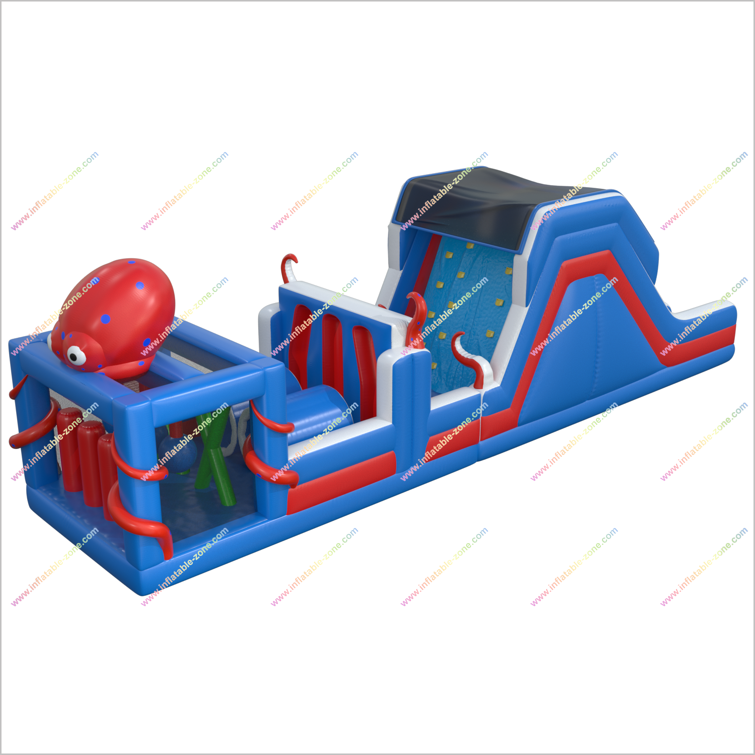 Octopus Inflatable Obstacle Course Outside Fun Challenges To Play With Friends Rent Blow Up Obstacle Course - Inflatable-Zone