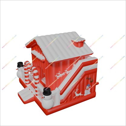 Candy Land Game Inflatable Bouncy Castle And Slide Big Combo Snowman Christmas Decorations Jumpy House Slide - Inflatable-Zone