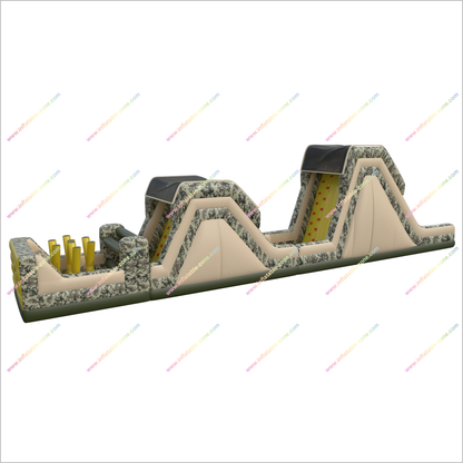 Long Boot Camp Inflatable Obstacle Course Camo Inflatable Special Ops Challenge Obstacle Course Near Me Outdoor - Inflatable-Zone