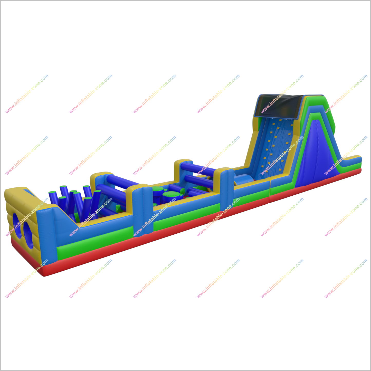 World'S Largest Bounce House Obstacle Course Outdoor Inflatable Obstacle Run Wipeout Blow Up Course - Inflatable-Zone
