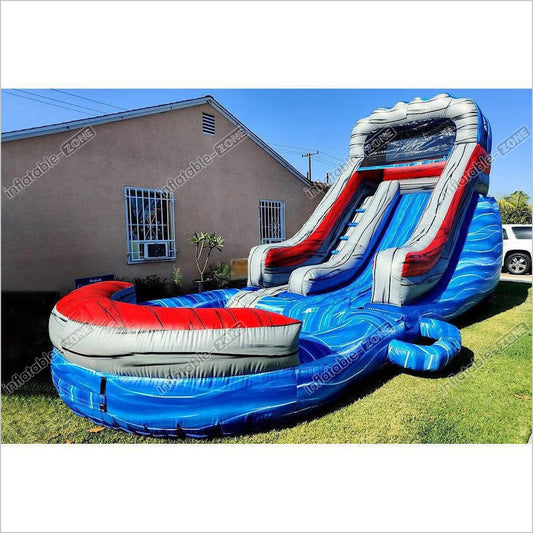 Water Slide Splash Inflatable Pool Huge Bounce House Commercial Slides Large Waterslide - Inflatable-Zone