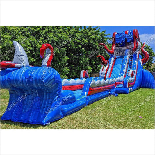 Inflatable Pool Slide Water Slides Above Ground Blow Up Yard Slip Bounce House - Inflatable-Zone