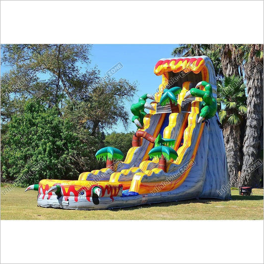 Blow Up Water Slide Big Inflatable Pontoon Slides A Bounce House Play Center Giant Waterslide - Inflatable-Zone